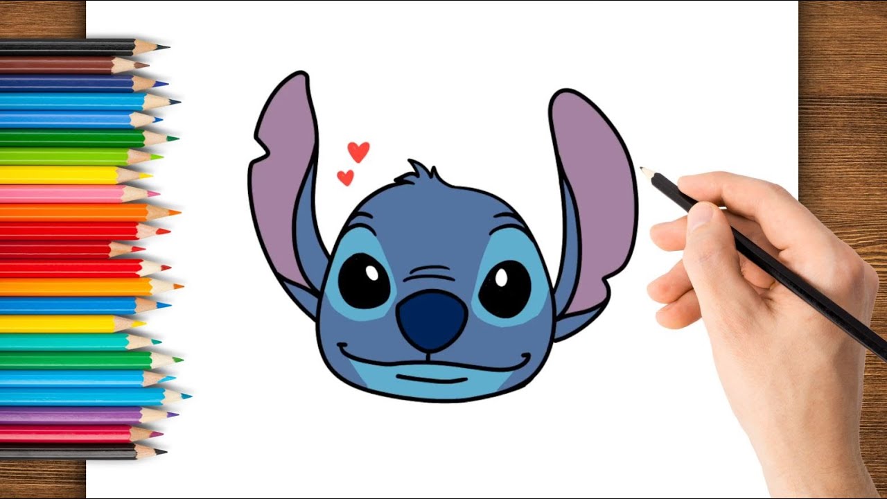 How to Draw Stitch Easy 💙 | Cute Kawaii Drawing Tutorial for Kids & Toddlers
