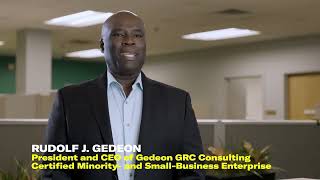 MWBE Certification Testimonial by Rudy Gedeon, President and CEO of Gedeon GRC Consulting