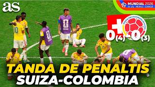 AGÓNICA TANDA DE PENALTIS del SUIZA 0 (4) - COLOMBIA 0 (3): VARGAS mete a SUIZA en la GLORIA