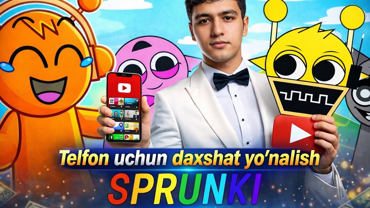 Yangi yo'nalish. SPRUNKI. America youtubesidan soqqa qilamzi