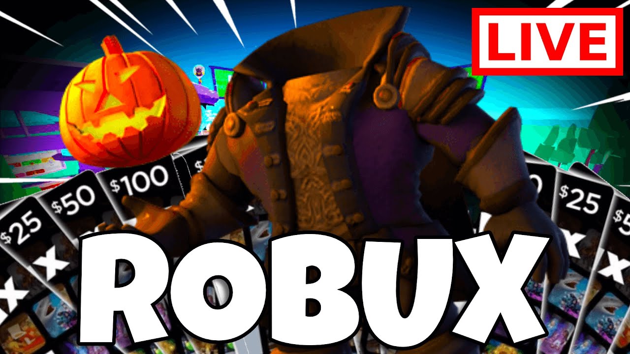[🔴LIVE] HALLOWEEN ROBUX GIVEAWAY! - YouTube