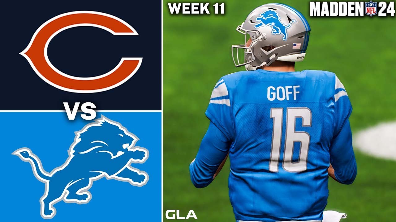Lions vs. Bears Simulation | Week 11 | Madden 24 PS5 - YouTube