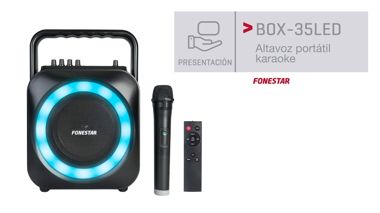 Altavoz portátil karaoke BOX-35LED NEW VERSION. 