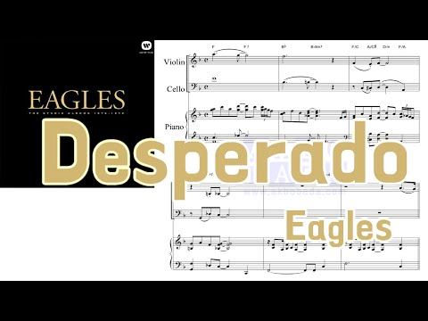 [피아노3중주 악보] Eagles - Desperado (MR도 있어요!) | 세로모드