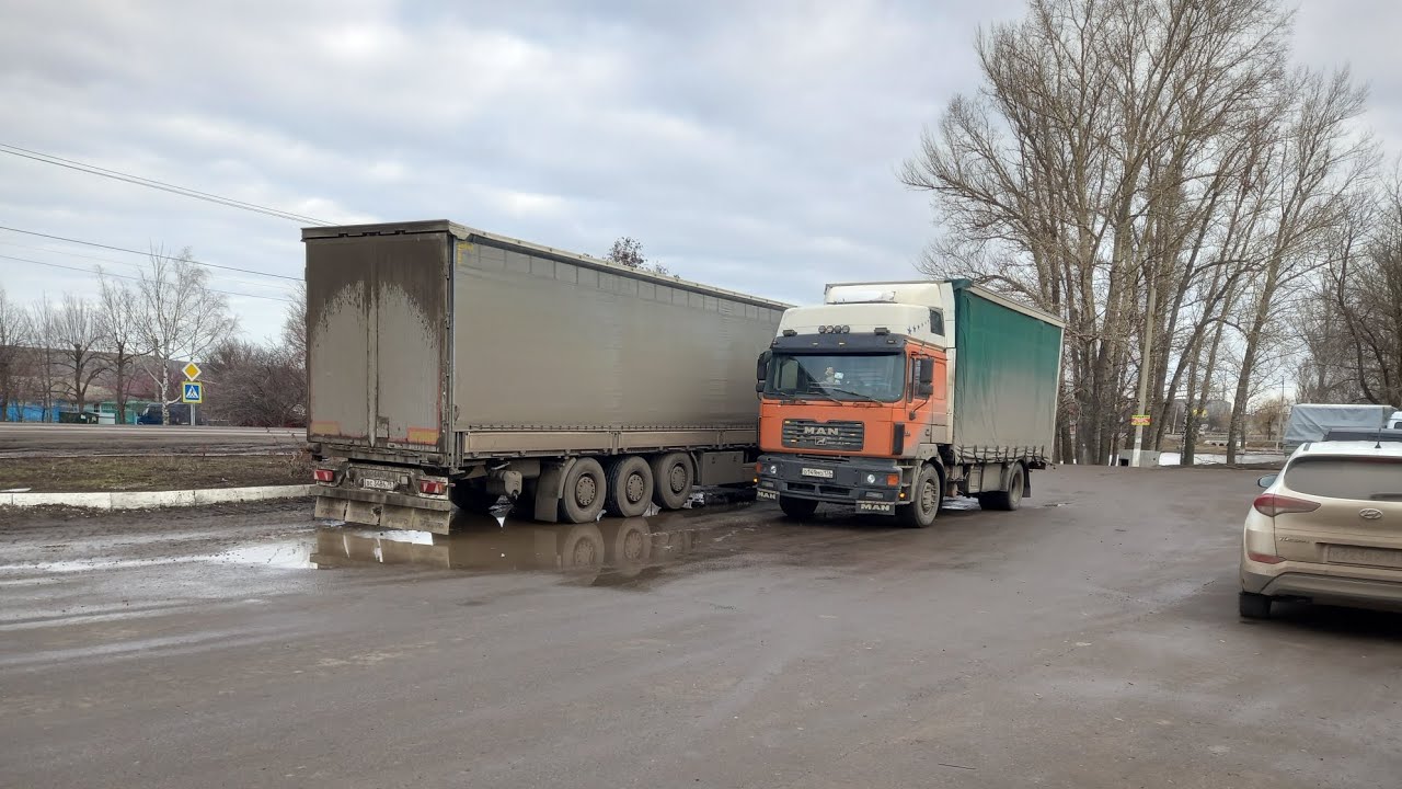 Будни перевозчика 63 серия. Весенняя распутица. Асфальт исчез вместе с снегом.