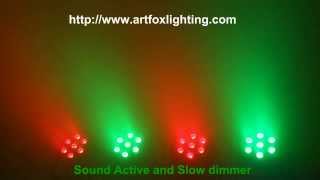 Flat Par Lights 7X10W Rgbw Quad Edison Leds, Sound Actived.