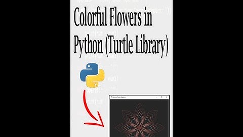 Colorful Flowers in Python (Turtle Library) | Python turtle Graphics Design #python #shorts #coding