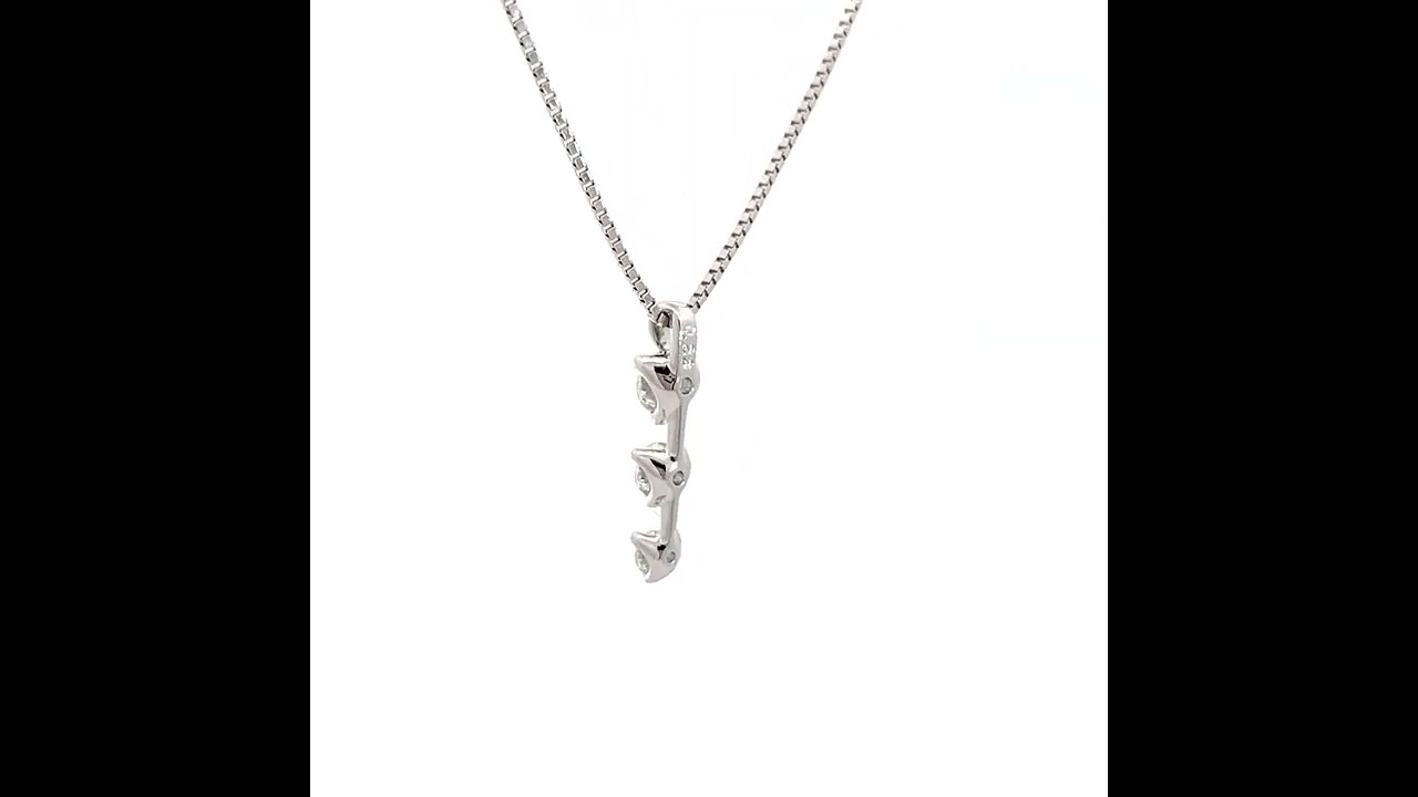 TASAKI Tasaki Pearl Diamond Necklace K18 White Gold TASAKI Trilogy 