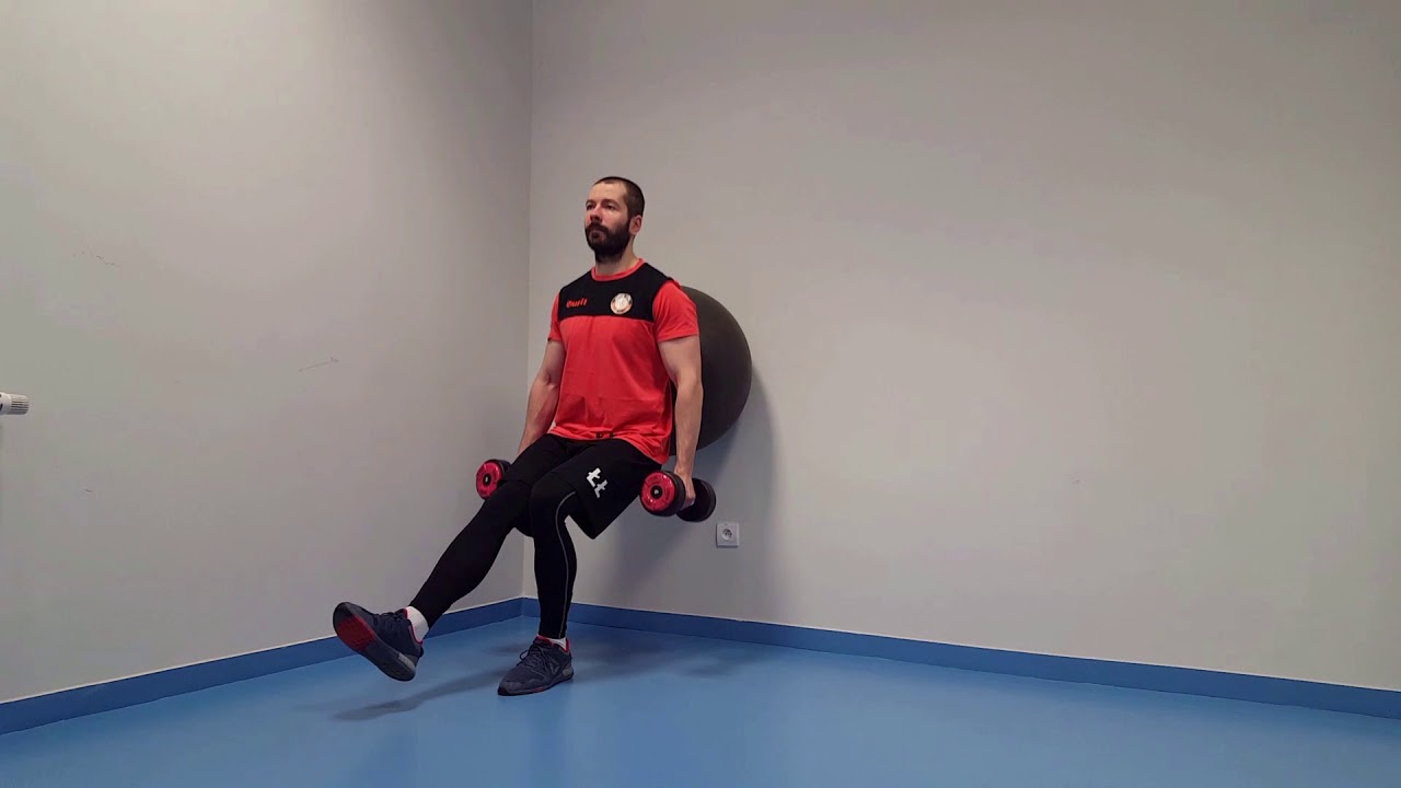 Swiss Ball DB Single Leg Squat Lukasz Lojas - YouTube
