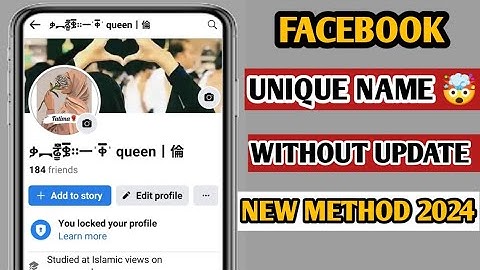 Facebook unique name without update | How to make unique facebook account 2024 |#youtube #video