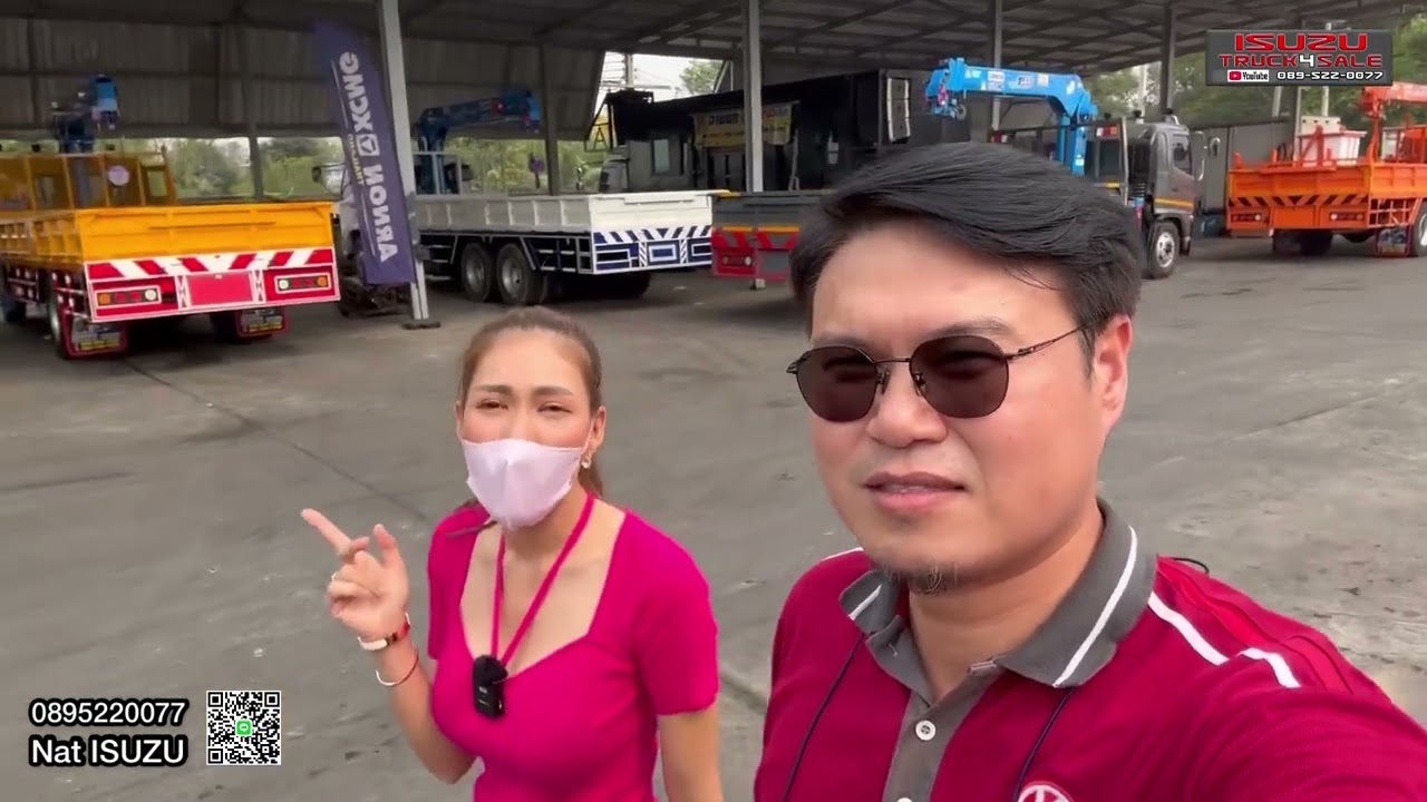 พาชมงานที่อู่ อานนท์เครน จ.ปทุมธานี รถบรรทุกมาติดตั้งเครนกันเยอะมาก