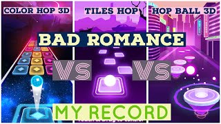 COLOR HOP 3D VS TILES HOP VS HOP BALL 3D!! || BAD ROMANCE || MY RECORD screenshot 5