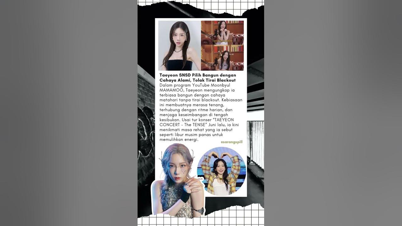 Taeyeon SNSD Pilih Bangun dengan Cahaya Alami, Tolak Tirai Blackout #taeyeon #snsd #kpop #shorts