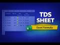 TDS Calculation Sheet in Excel | TDS Formula &amp; Example (Hindi)