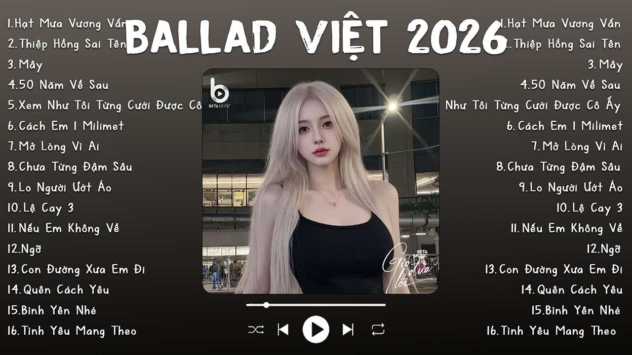 Mashup Nhạc Hot TikTok 2026 - HẠT MƯA VƯƠNG VẤN x THIỆP HỒNG SAI TÊN - Ballad Việt Gây Nghiện
