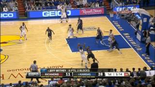 Jeff Withey Highlights vs Richmond 12.18.12