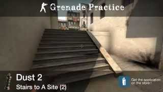 Grenade Practice : Dust 2 Flashbang - Stairs to A Site (2)