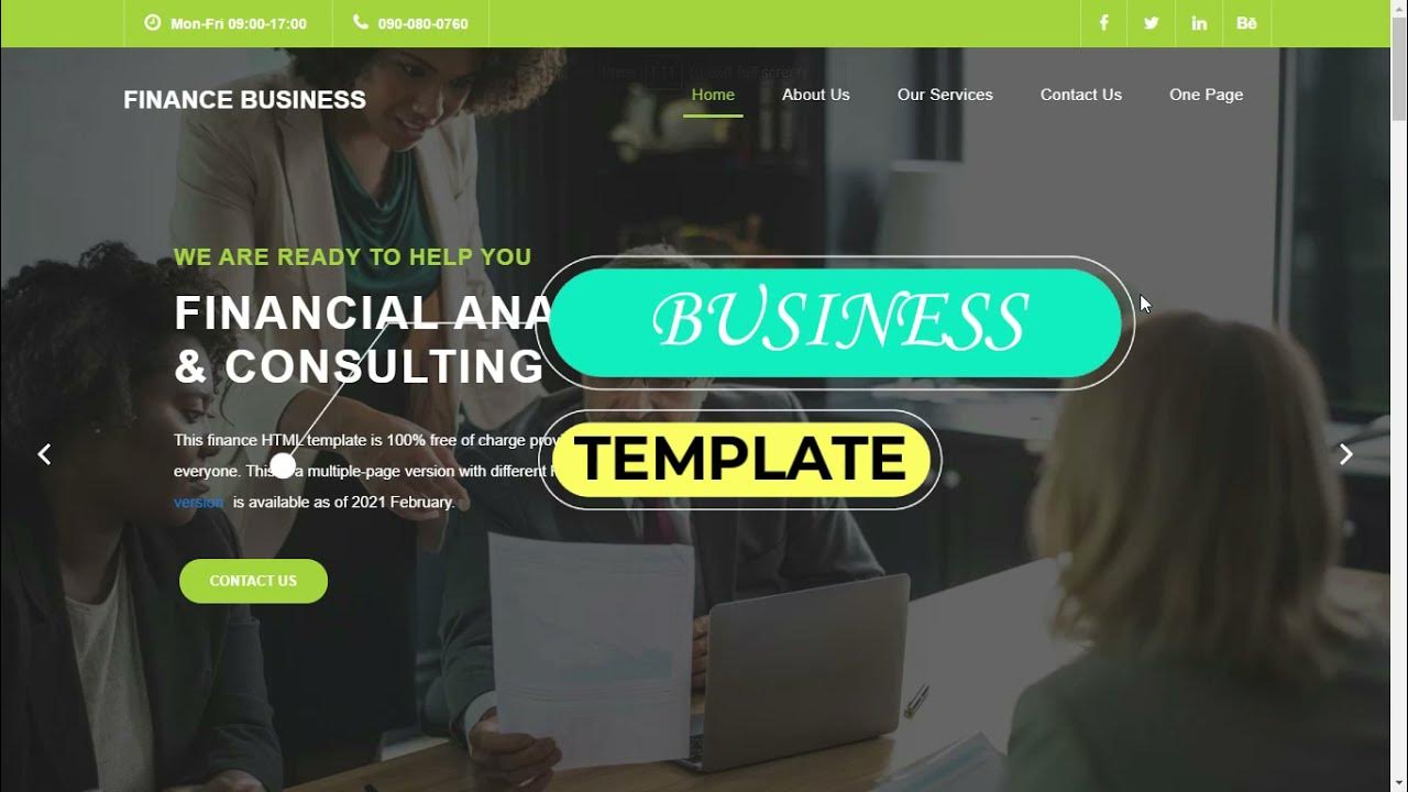 Website Template Design Using Html And CSS | Pure CSS Website Design ...