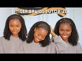So I tried the TIGER STRIPE BRAIDS on my 4C natural hair | How to do cornrows on yourself