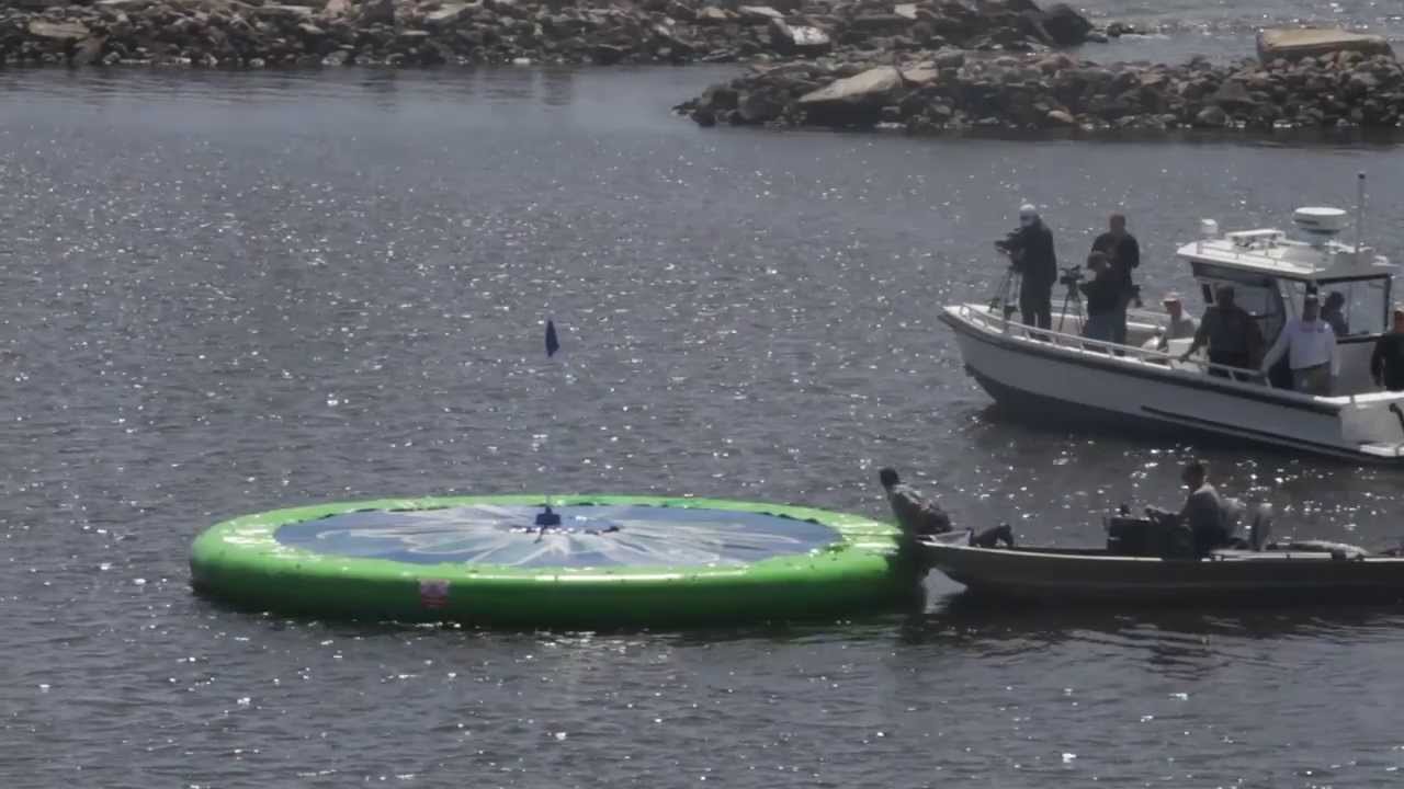 Golfer Michael Allen hits floating target YouTube