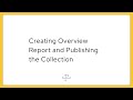 How to create an Overview Report and Publish a Collection in GA4