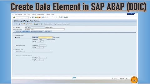 3.Create Data Element in SAP ABAP | Data Dictionary (DDIC) | TCode - SE11 #abap #freshers #tutorial