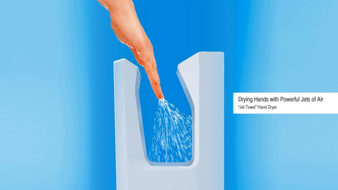 Drying Hands with Powerful Jets of Air - Key Technologies - YouTube
