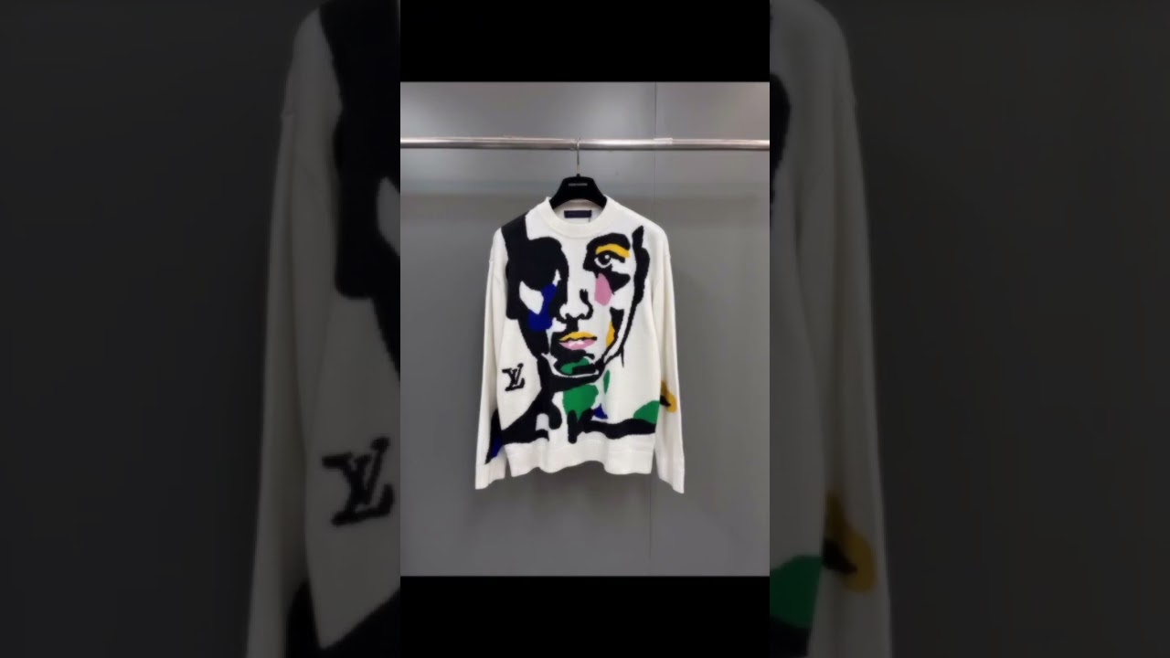 Louis Vuitton Intarsia Cashmere Wool Crewneck