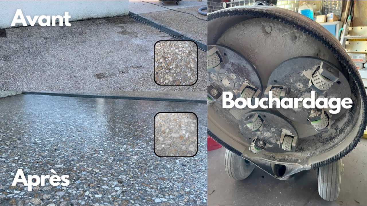 Rénovation dalle béton désactivé : Bouchardage