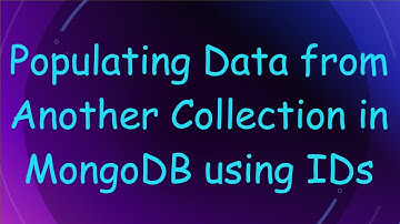 Populating Data from Another Collection in MongoDB using IDs