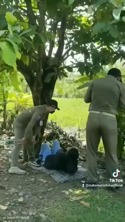 Diduga gara-gara pacaran di kebun, cowok ini kabur ketakutan saat didatangi Satpol PP #shorts