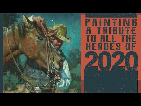 Pintar um tributo para todos os heróis de 2020. Tutorial