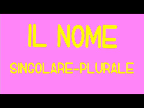 IL NOME singolare-