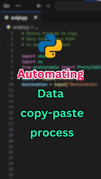 Automate data copy-paste process in Python #shorts #python # ...