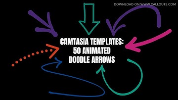 Camtasia Templates: Animated Doodle Arrows - 50x Animated Doodle Arrow Templates for Camtasia Incl.