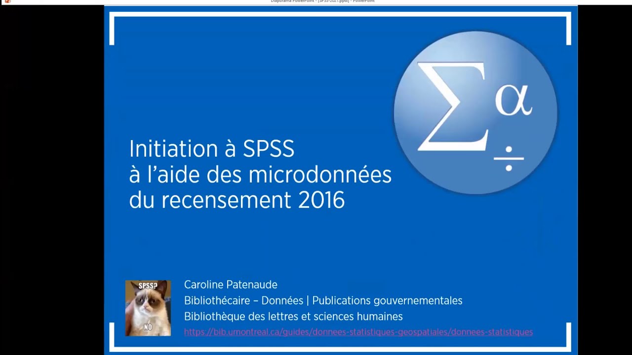 Initiation à SPSS (webinaire)