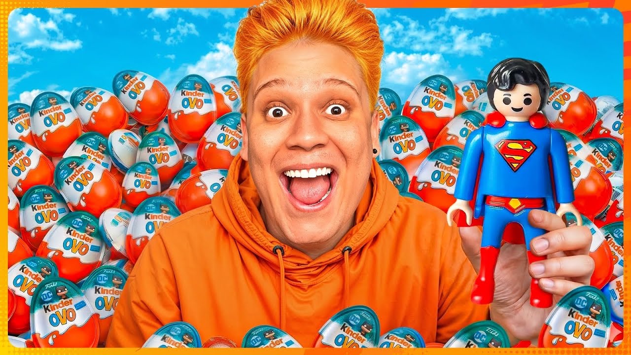 COMPREI MAIS KINDER OVO DA NOVA COLEÇÃO DA LIGA DA JUSTIÇA!
