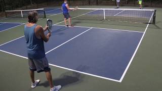 4.5 Pickleball :: Matt MacDonald, Peter vs Joe Spinale, Riley Stockwell- Game 1