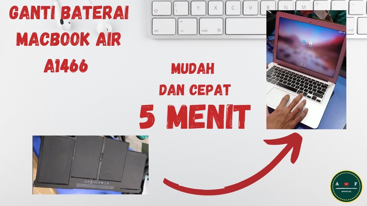 Ganti Baterai Macbook Air A1466 (2015)