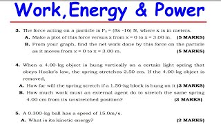 Work, Energy & Power Practice Problems