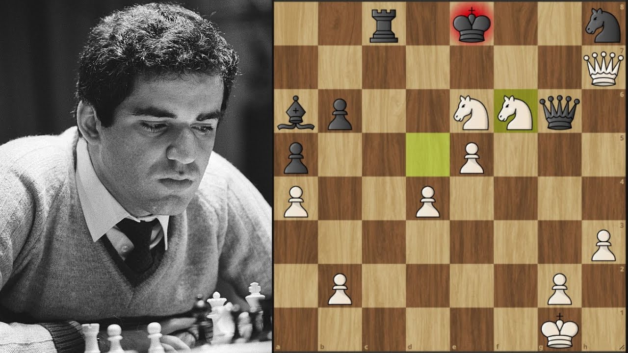 KASPAROV'UN 2 FİLİ VE KALESİNİ FEDA ETTİĞİ KORKUNÇ SALDIRISI