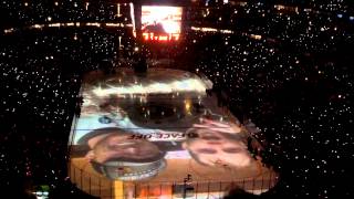 Full Chicago Blackhawks Banner Raising Ceremony Intro - Video on the Ice - 10/1/13