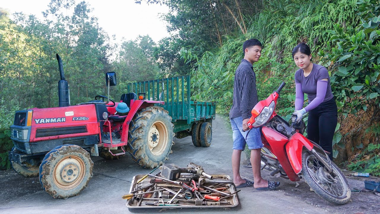 Girl Restores & Repair Motorbike For Villager / Repair Electric ...