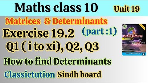 Ex:19.2 Q1(i to xi),Q2, Q3 class 10 maths Sindh board/Karachi board #classictution 