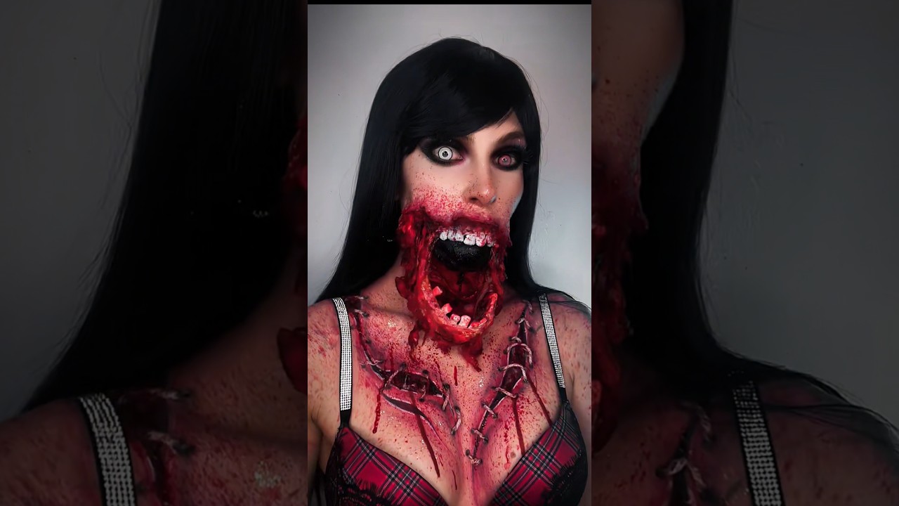 SFX Makeup Transformation: Beauty to Horror! 🩸#SFXmakeup #SpecialEffectsMakeup #Makeup