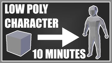 MODELING A LOW POLY CHARACTER IN 10 MINS IN BLENDER - Quick Blender Tutorial
