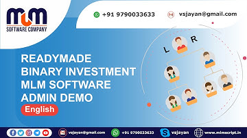 Binary Investment MLM Admin demo English - A detailed entrepreneur overview of MLM Software