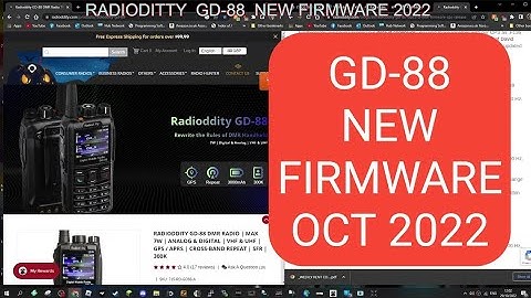 NEW FIRMWARE GD-88 RADIODDITY OCTOBER 2022