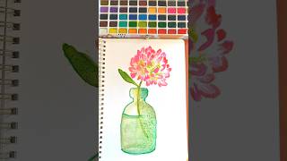 Do you like the grainy texture of paper when you paint? #shorts #watercolor #redclover #art