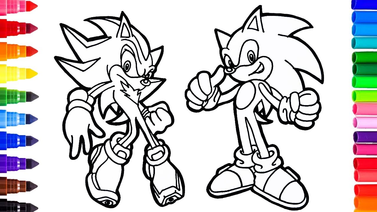 Dibujos para colorear de sonic para imprimir - Sonic - Just Color